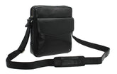 VISCONTI Merlin Collection Leather Shoulder Bag Vesper A5 ML36 Black